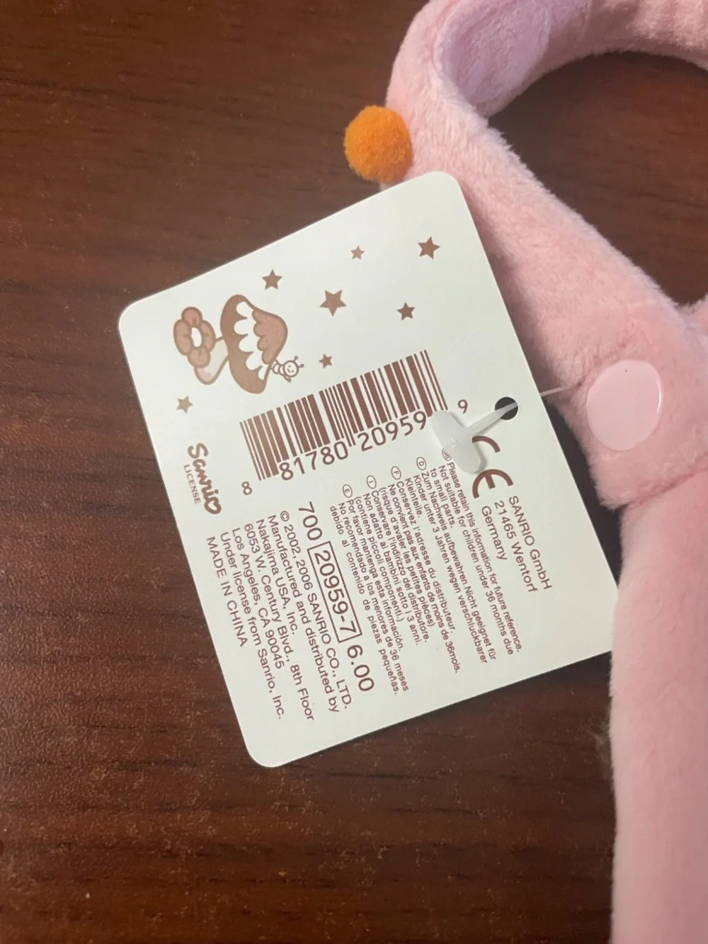 2006 Vintage Sanrio Pandapple Rare Plush Phone Pouch